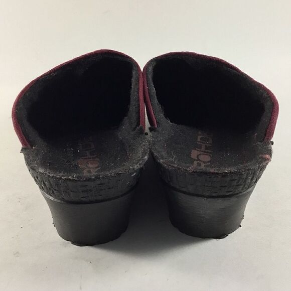 Rohde womens mule clogs suede shoes red black size EU 36 US 5.5 - Picture 4 of 8